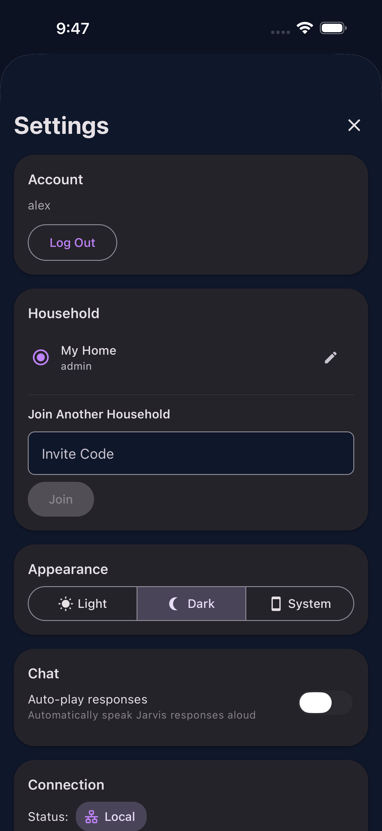 Dark theme